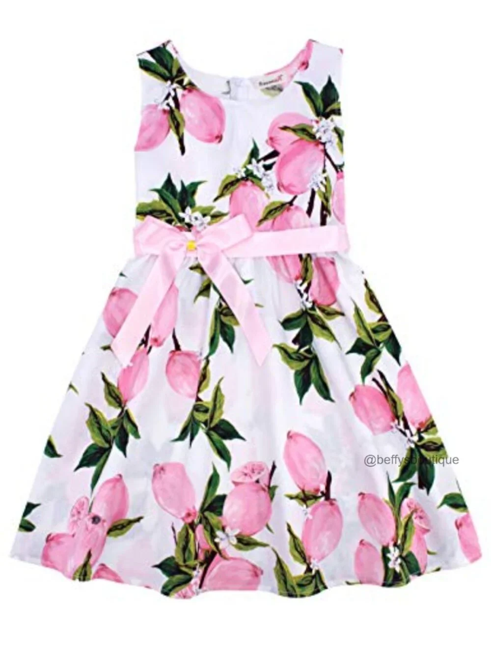 Girls Floral Cotton Peasant Sundress Summer Sleeveless Casual